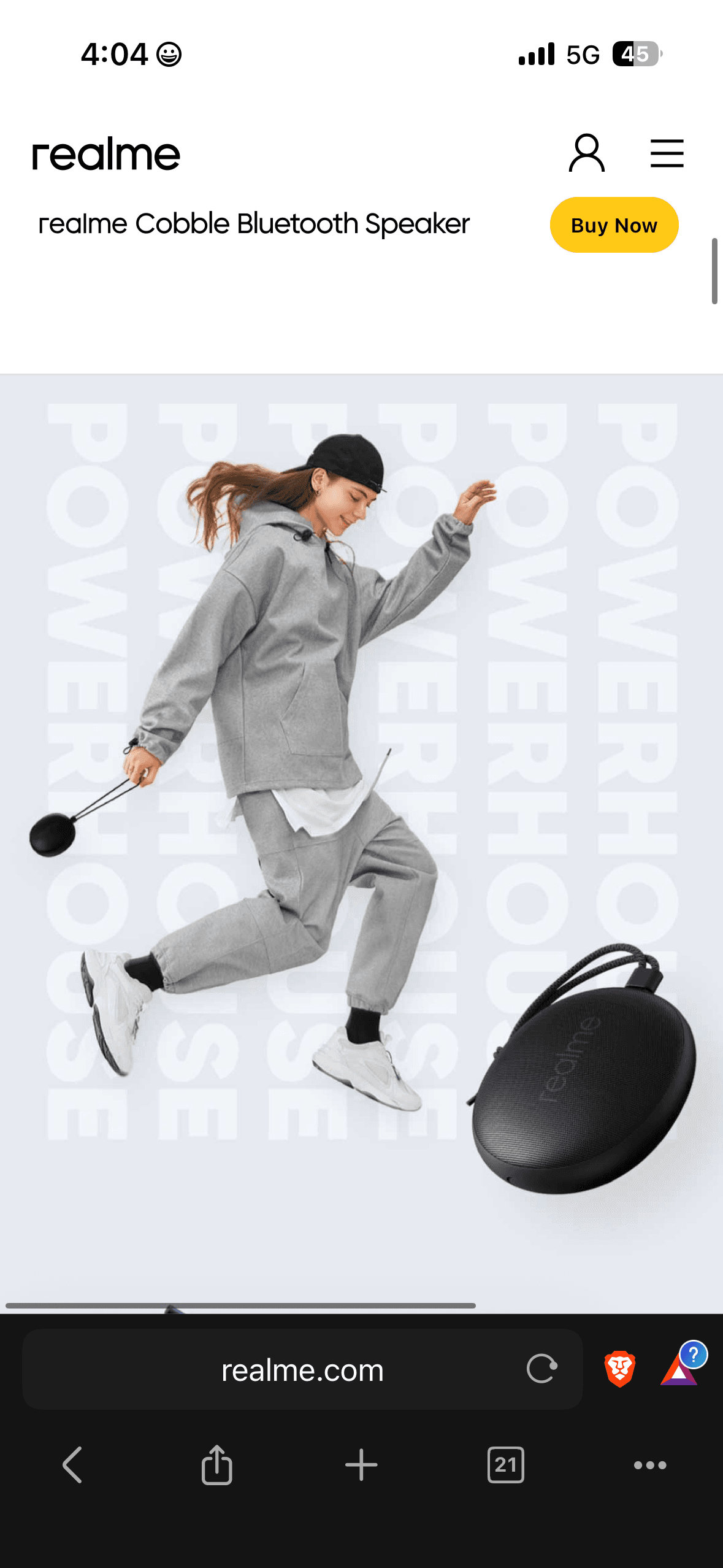 Black RealMe Cobble Speaker